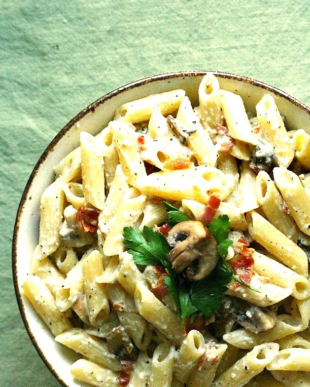 Recipe: Mushroom Carbonara Pasta
