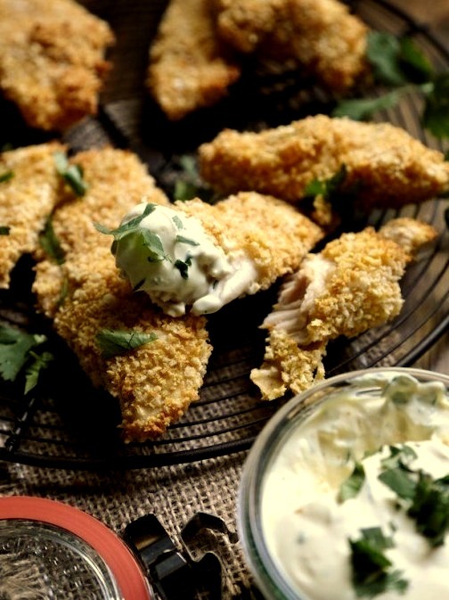 Jalapeno Cheddar Baked Chicken Strips