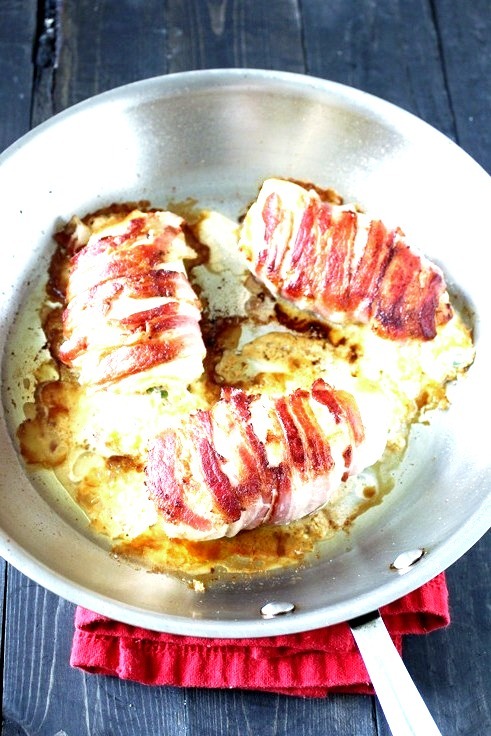 Bacon Wrapped Cheese Stuffed Chicken
