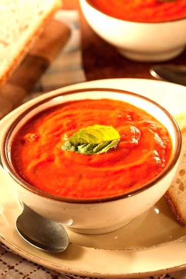 Tomato and Basil Bisque SoupBrent Hofacker Photography